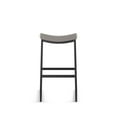 thumbnail image 4 of Amisco David 30 In. Bar Stool - Silver Grey Polyester / Black Metal, 4 of 9