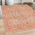 thumbnail image 1 of Folk Art Decorative Rug, Vintage Leaves Flowers and Ivy Branches in Nostalgic Earth Tones, Quality Carpet for Bedroom Dorm and Living Room, 6 Sizes, Burnt Sienna, by Ambesonne, 1 of 4
