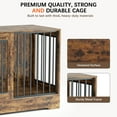 thumbnail image 4 of SUGIFT 47" Wooden Dog Crate Furniture with Double Doors, Rustic Brown Indoor Dog Kennel End Table for Large Dogs, 4 of 8