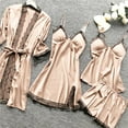 thumbnail image 3 of SUTENGDA 2024 Pyjamas pour Femmes Ensemble de Pyjama en Soie Satin Ensemble de Pyjama en Soie pour Femmes Haut Cami Robe de Nuit en Dentelle Robe de Nuit Ensemble de Vêtements de Nuit, 3 of 5