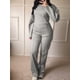 thumbnail image 5 of Conjuntos de Dos Piezas para Mujer, Sudadera, Ropa Informal de Viaje, Chándal de Pierna A , Chándales Cómodos. Gris M, 5 of 7