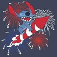 thumbnail image 2 of Boy's Lilo & Stitch Firework Rocket Ride for Stitch  Graphic Tee Navy Blue Heather X Large, 2 of 3