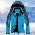 thumbnail image 2 of DHFJKG Windbreaker Jacket Women Fuzzy Lining Secure Pockets Zipper Coat With Detachable Hood Winter Outdoor Hiking Climbing Versatile Outerwear, 2 of 7