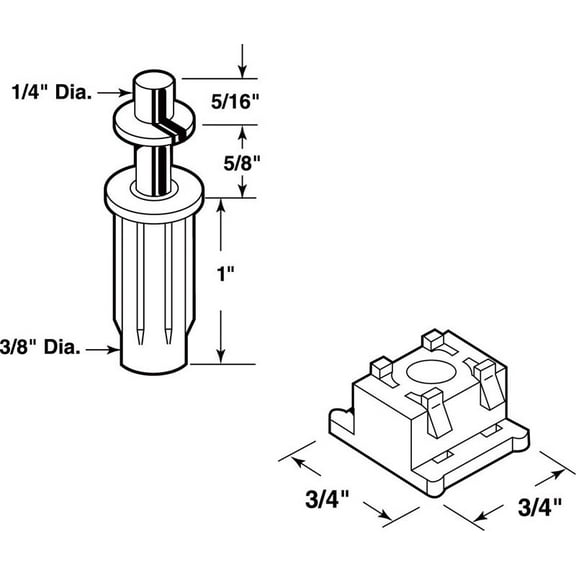 3/8 in. Bi-Fold Door Top Guide Set, Alliance Doors