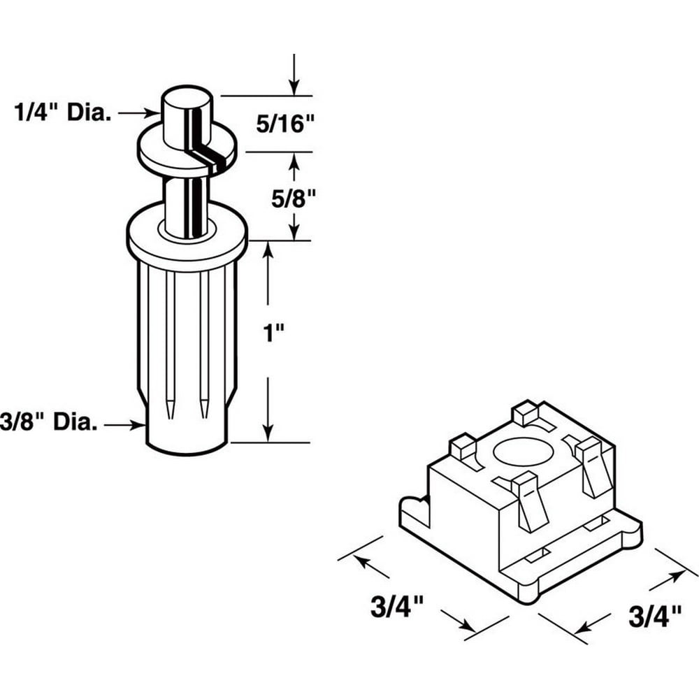 3/8 in. BiFold Door Top Guide Set, Alliance Doors
