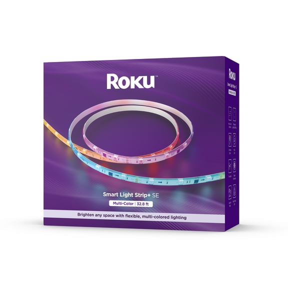 Roku Smart Home Smart Light Strip  SE Wi-Fi-Enabled Indoor LED 32.8 ft (36 Watt) with Multi-Colored Section Control