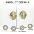 thumbnail image 2 of Uxcell 2-Pack Brushed Cabinet Knobs, 1-1/2" Round Modern Zinc Alloy Knobs Handles [Bright Gold], 2 of 6