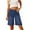 Blue, variant on Ashirexll High Waisted Shorts Women, Shorts for Women, Women Solid Color Casual High Waist Pockets Short Pants Jeans