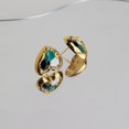 thumbnail image 6 of Gold Statement Heart Stud Earrings for Women, Chunky Love Valentine Earing Cartilage Hypoallergenic Wedding Prom Fashion Jewelry Gift., 6 of 7