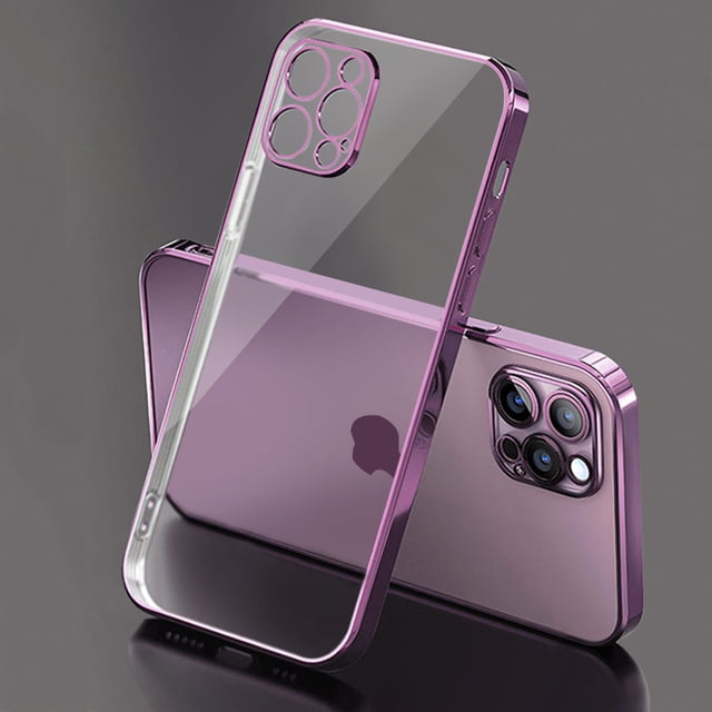 Luxury Clear Case For iPhone 14 13 12 11 15 Pro Max Mini Square Soft Silicone X XR XS Max 8 7 Plus Transparent Back Cover Case
