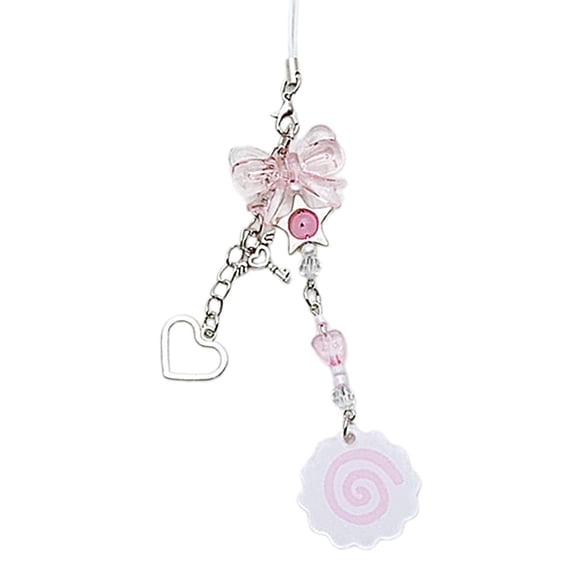Acrylic Fish Cake Pendant Elegant Phone Charm Keyring Cute Accessory for Bag