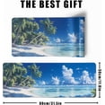 thumbnail image 3 of Desk Pad Gaming Mouse Pad Beach Large for Desk Computer Pc Laptop Office Decor, Mouse Keyboard Mat Stitched Edges Non-Slip Rubber 31.5x11.8 in, 3 of 6