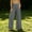 Gray, variant on Womens Ruffle Wide Leg Jeans Cropped Elastic Casual Loose High Waisted Baggy Denim Pants with Pockets For Daily Wear Pants L