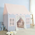 thumbnail image 6 of Wilwolfer Kids Play Tent Toys for 3-12 Years Girls Boys, Baby Playhouse with Star Lights & Carpet Indoor Outdoor (Pink & Gray), 6 of 7
