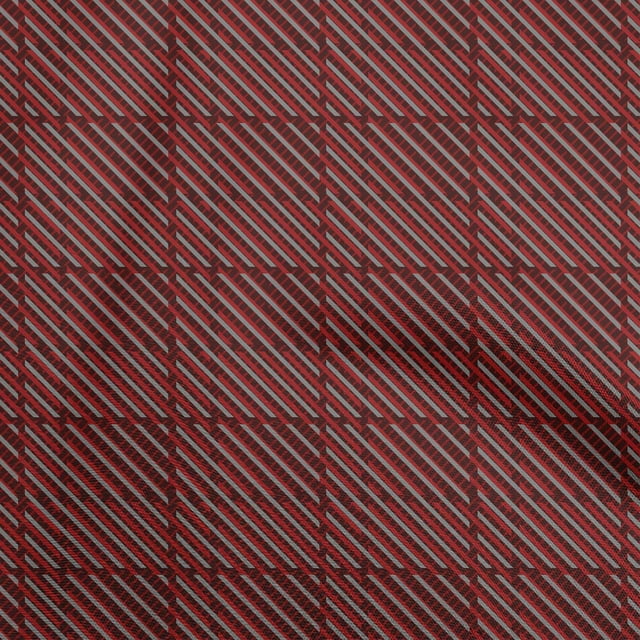 oneOone Cotton Cambric Red Fabric Diagonal Craft Projects Decor Fabric Printed By The Yard 56 Inch Wide