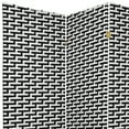 thumbnail image 2 of Red Lantern 6 ft. Tall Woven Fiber Folding Screen - Black and White - 6 Panel, 2 of 3
