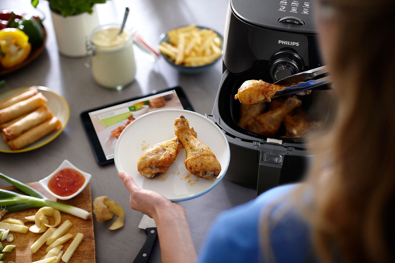 Friteuse Philips Airfryer avec TurboStar, noire, HD9621/96
