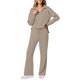 thumbnail image 1 of Conjuntos de Dos Piezas para Mujer, Moda de Otoño 2025, Pantalones Anchos, Conjunto de Estar por Casa, para Viajes y Vacaciones. Caqui Oscuro XL, 1 of 9