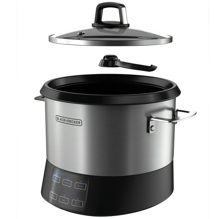 BLACK+DECKER All-In-One Cooking Pot and Rice Cooker, Stainless