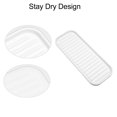 thumbnail image 4 of Soap Dish Soap Cleaning Storage Keep Soap Dry for Home Bathroom Kitchen Silicone White 23x9cm, 4 of 6