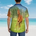thumbnail image 4 of Susaid horse running freely Print Hawaiian Shirts for Men Women,Hawaiian Summer Short-Sleeve Casual Relaxed-Fit Button-Down,XX-Large, 4 of 7