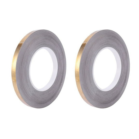 2X 50 Meter Gold Self-Adhesive Stickers Waterproof Tile Wall Tile Space Sealing Tape Strip Joints Decals Home Decor