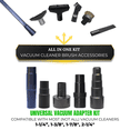 thumbnail image 3 of 12 Pcs Universal Vacuum Attachments & Brushes Kit - Hardwood Floor Vacuum Brush Head Attachment & Shop-vacs Accessories - Universal Vacuum Hose Adapter Kit & Dryer vent Flexible Crevice Attachment, 3 of 11