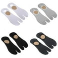 thumbnail image 1 of 4 Pair Men Cotton Toe Socks Tabi Socks Japanese Style Socks Breathable, 1 of 8