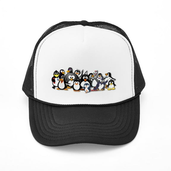 CafePress - Penguins Hat - Adjustable Unisex Printed Trucker Hat with Mesh Back