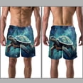 thumbnail image 3 of luoweisi Men's Beach Shorts Quick Dry Swim Trunks with Mesh Lining Sea Turtle L, 3 of 5