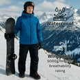 thumbnail image 2 of Alpine Swiss Mens Snowboard Pants 10K Waterproof Insulated Cargo Ski Pants Breathable Winter Snow Sport Outdoor Pant BLK LRG, 2 of 7