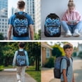 thumbnail image 2 of Jeiento 4 Piece Backpack And Lunch Box Set for Kids Boys & Girls 17 Inch Blue Sea Turtle Lightweight School Bag Set with Pencil Case, Bookmarks for Elementary Back to School, 2 of 7