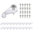 thumbnail image 1 of Uxcell 56Sets 25mm Plastic Glass Retainer Clips Kit for 8mm Thick Glass, White, 1 of 6