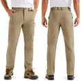 thumbnail image 5 of KEFITEVD Men's Tactical Cargo Pants Quick Dry Water Resistant Lightweight Stretch 6 Pockets Outdoor Hiking Pants,Khaki,32, 5 of 9