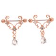 thumbnail image 1 of 2 piezas de lengua de pezón Barbell joyería de perforación de acero inoxidable - Oro rosa Sunnimix Anillo de lengüeta del pezón, 1 of 8