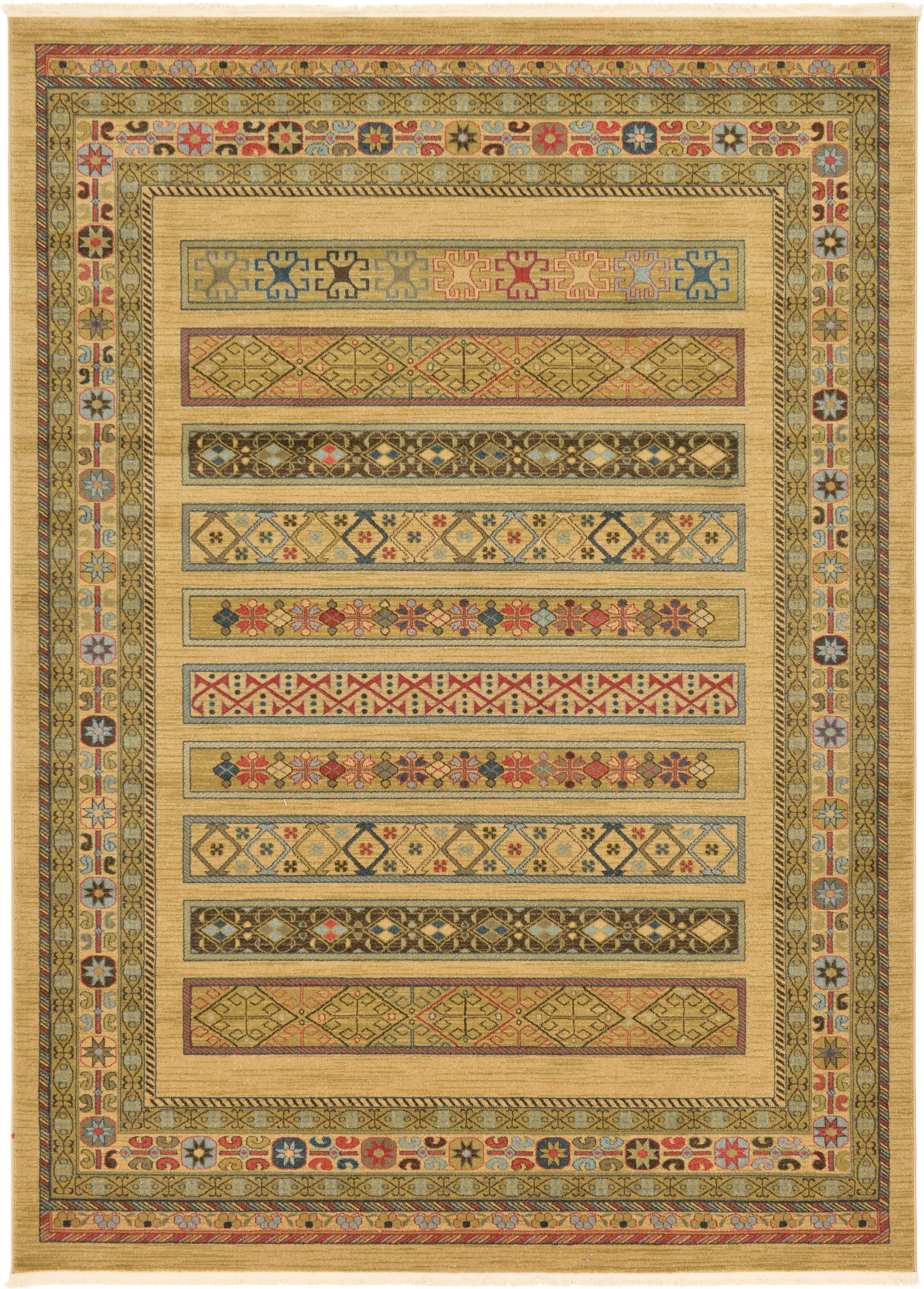 Unique Loom Pasadena Fars Vintage Geometric Area Rug or Runner