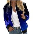 thumbnail image 1 of Chaquetas Para Mujer Abrigos Abrigos Estampado Floral Manga Larga Cremallera Recortada Ligero Cuello Levantado Tops Abrigo Odeerbi  ODB145229, 1 of 6