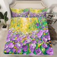 thumbnail image 2 of Manfei Oil Painting Flowers Full Size Sheets 4-Piece for Boys Girls,Dreamy Princess Breathable Bed Sheets,Spring Garden Lightweight Sheet Sets,Super Cozy Room Decor, 2 of 7