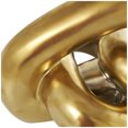 thumbnail image 4 of 7" x 6" Gold Ceramic 3 Link Chain Sculpture, by DecMode, 4 of 6