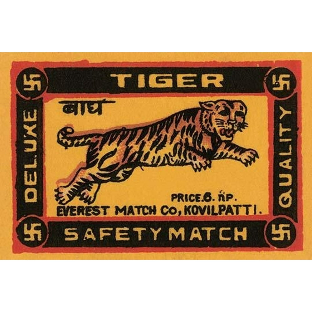 Tiger Safety Match Poster Print by unknown (24 x 36)