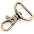 thumbnail image 2 of Swivel Lobster Claw Clasps Classic Trigger Snap Hooks CS10 Purse Landyard Clip 5/8" 3/4" 1" Pack of 10 (3/4 Inch, Brushed Brass), 2 of 4