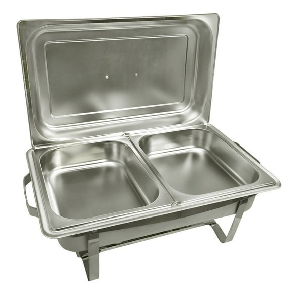 24''L x 14''W Stainless Steel Chafer Chafing Dish Full Size Buffet Trays   2 1/2 Size Dish Pans Inserts