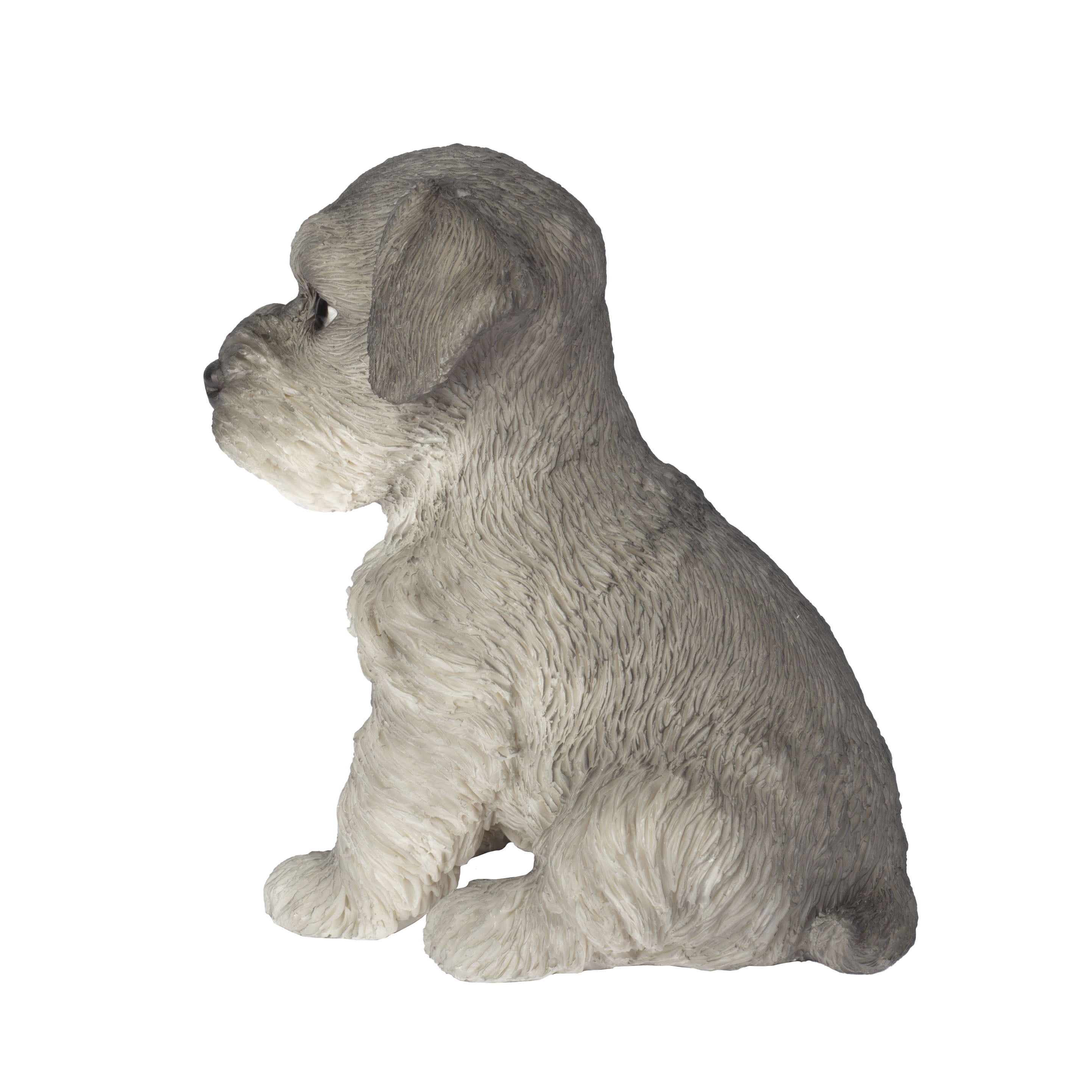 SOREAL Grey Schnauzer Decorative Puppy Figurine for Home & Garden Décor, Handpainted Polyresin Dog Statue, Realistic Design | Gift for Dog Lovers | Weather-Resistant Indoor/Outdoor Decor