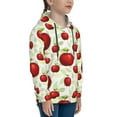 thumbnail image 3 of Kll Unisex Kids Boys Girls Hooded Pocket Pullover Hoodies-Fruit Apples, 3 of 9