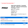 thumbnail image 2 of Right Exhaust Manifold - Compatible with 1995 - 1998 Ford E-350 Econoline Club Wagon 7.3L V8 1996 1997, 2 of 2