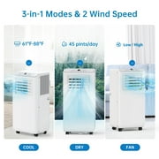 Garvee 8000 BTU Air Conditioner, Cooling 350 Sq.Ft, White