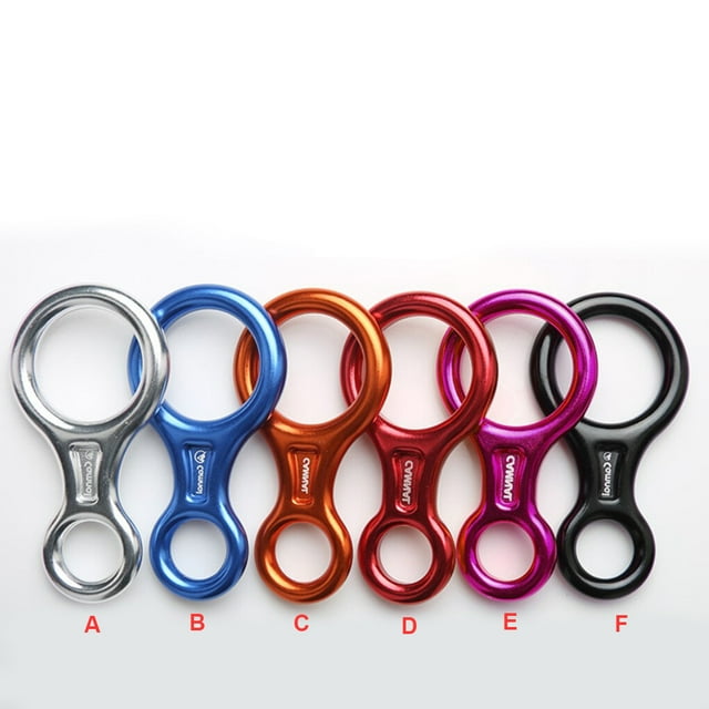 Climbing Gear Descender Practical Descending Tools Professional Belay Device Rock Climb Equipment for Outdoor Sport Protecting Black
