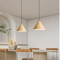 thumbnail image 4 of Minimalism Wood Pattern Metal Pendant Lamp for Kitchen Island, Cone Shape Simple Rustic Pendant Lighting for Above Sink, Pendant Light for Dining Room, Pendant Light Fixture for Over Table, 4 of 7