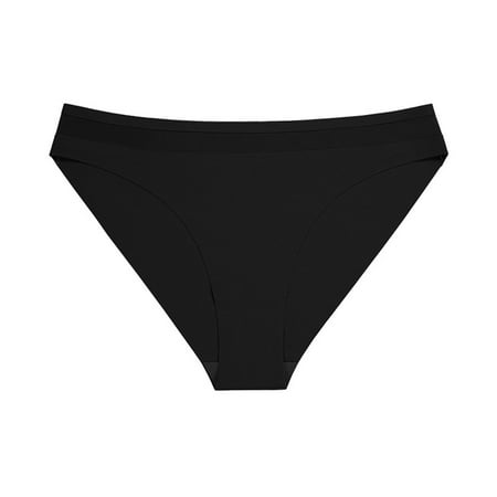 Bigersell Underwear Women Clearance Satin Panties Bikini Panty Style P-1669 Spandex Shaping Panties Lace Thongs Ladies Briefs High Waist Women s Bikini Panties Black L