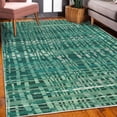 thumbnail image 3 of Modern Decorative Rug, Funky Abstract Style Design of Pixel Look Waving Lines Geometric Themed, Quality Carpet for Bedroom Dorm and Living Room, 6 Sizes, Seafoam, by Ambesonne, 3 of 4